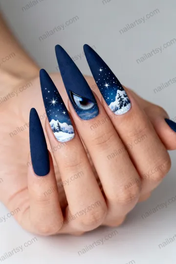 Blue Nail Design #722 Image