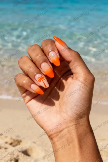 Orange Nail Design #211 Image
