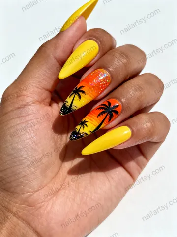 Yellow Nail Design #378 Image