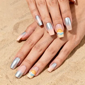 Silver Nail Design #344 Image