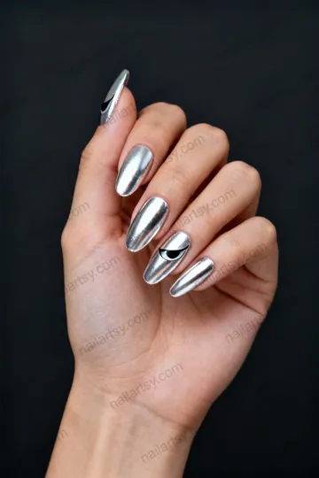 Silver Nail Design #729 Image