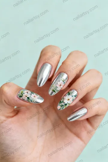 Silver Nail Design #341 Image