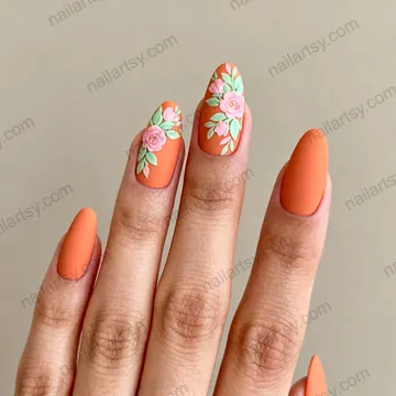 Orange Nail Design #206 Image