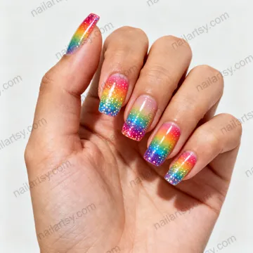 Rainbow Nail Design #629 Image