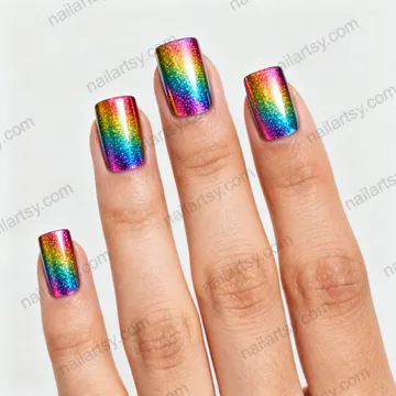 Rainbow Nail Design #763 Image