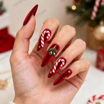 Velvet Nail Design #425 Image
