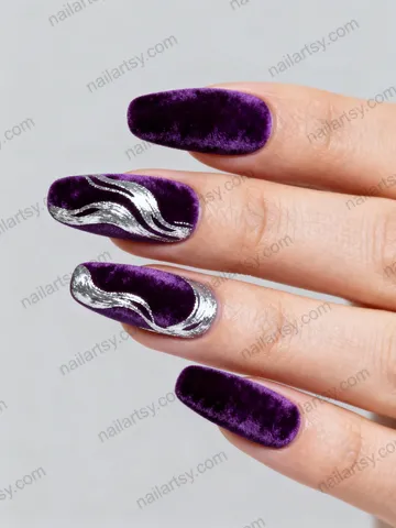 Velvet Nail Design #640 Image