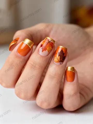 Orange Nail Design #208 Image