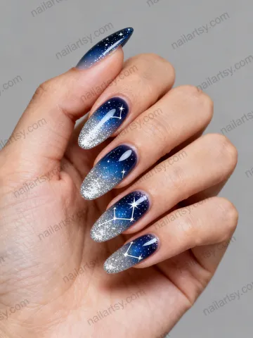 Blue Nail Design #730 Image