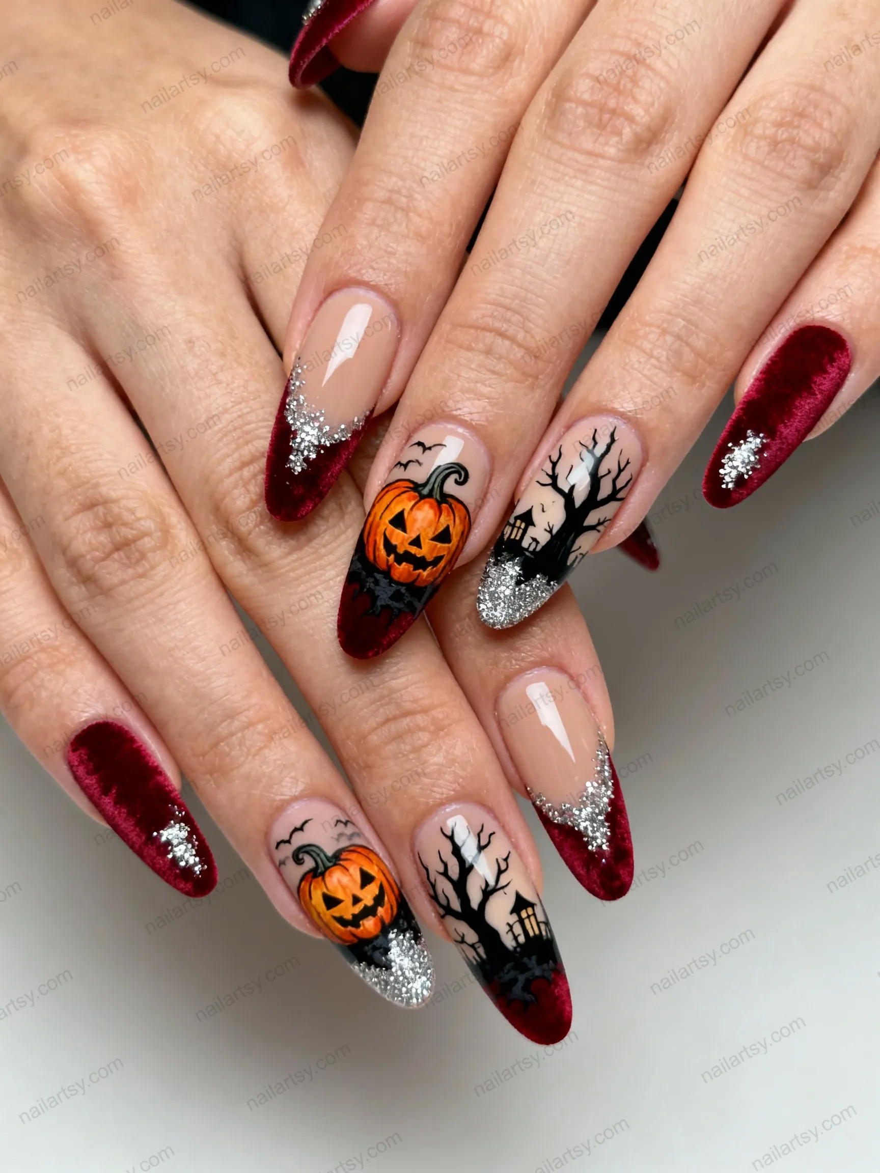 2025 Pumpkin Nail Design #10